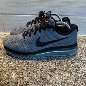 Nike Grey and Black Air Max Full‑Air Running Shoes